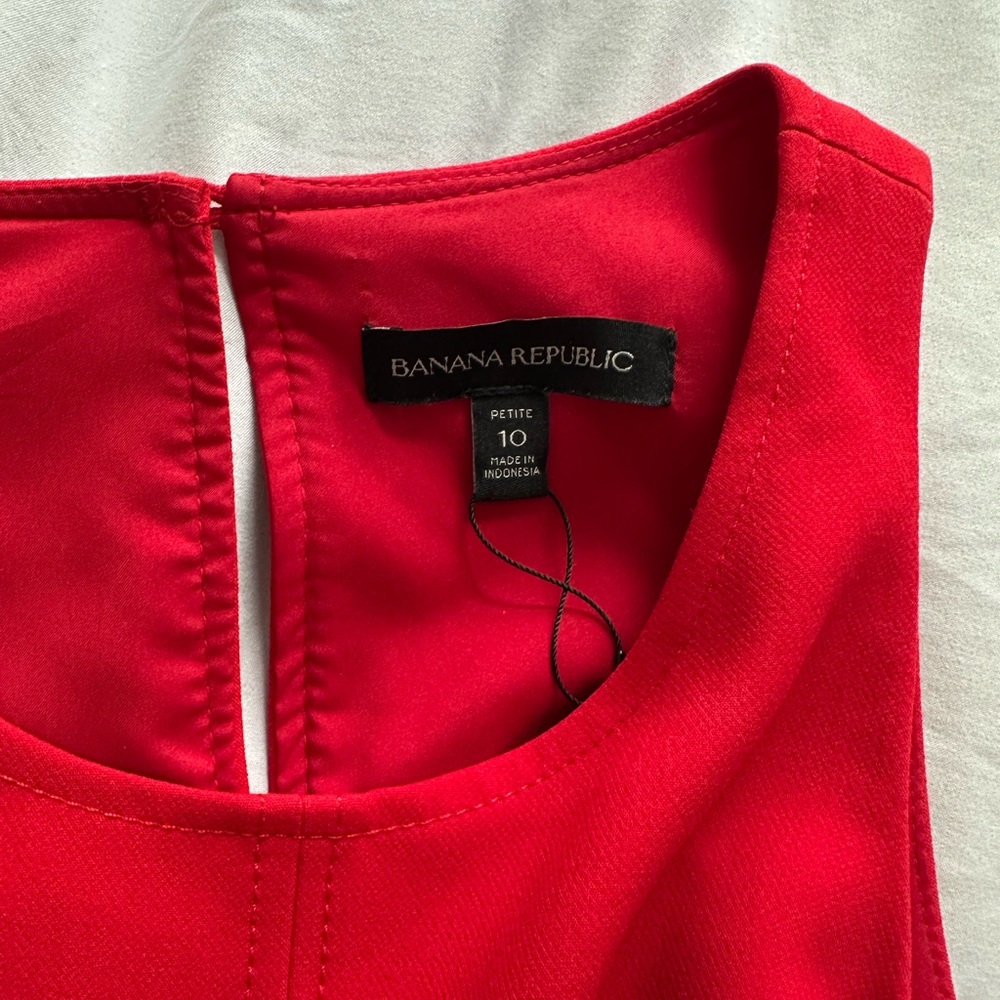 Banana Republic Red Sheath Midi Cocktail Dress - Picture 3 of 4